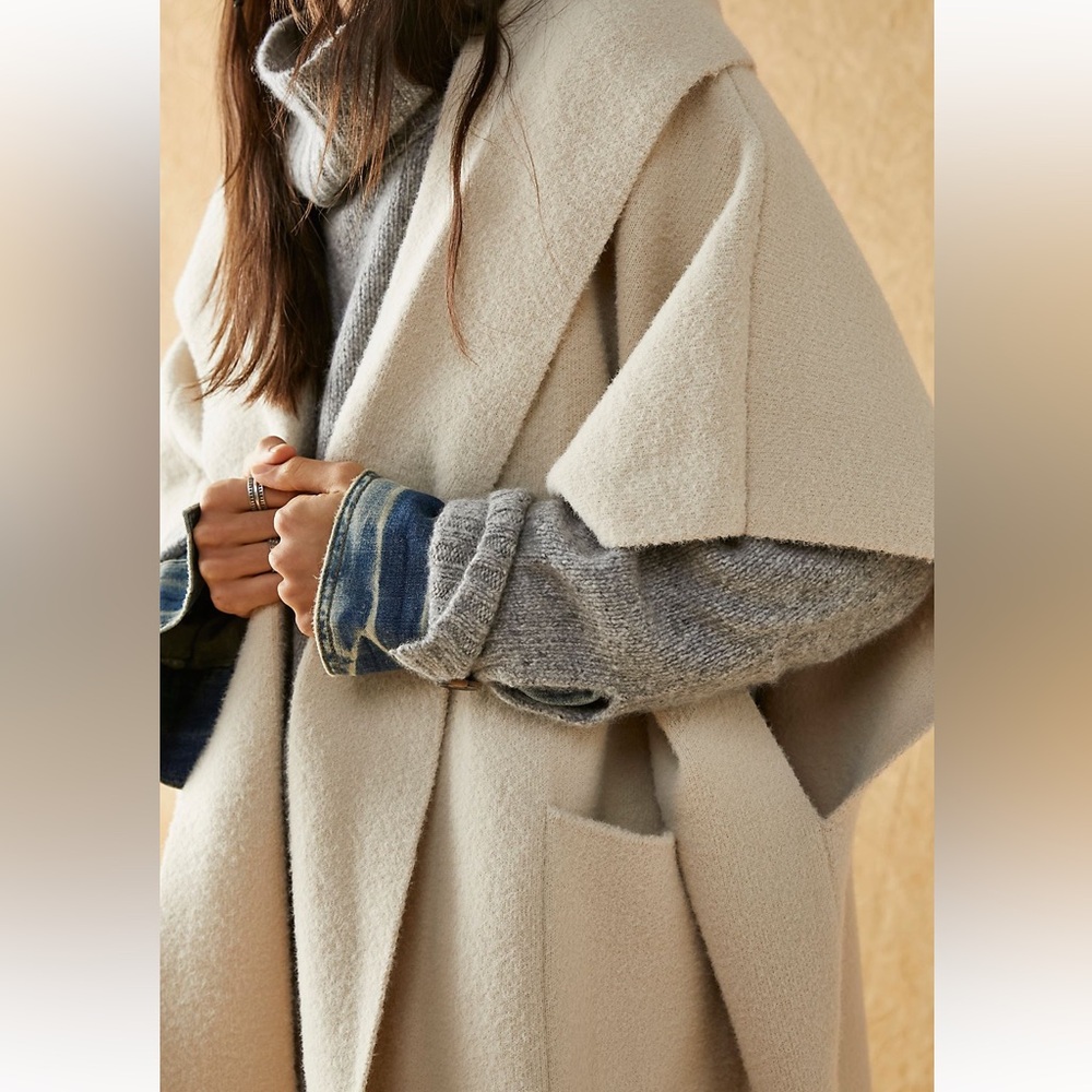 SOLD NWT Free People All I Need Cozy Hooded Duster - Picture 3 of 12